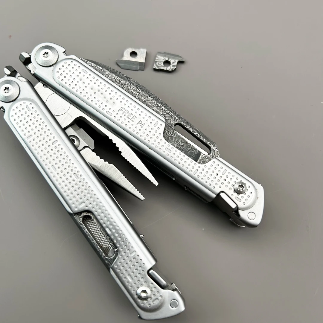 Parts For Leatherman P4 Damascus Steel replacement Plier Accessories modification parts Original size Multifunctional