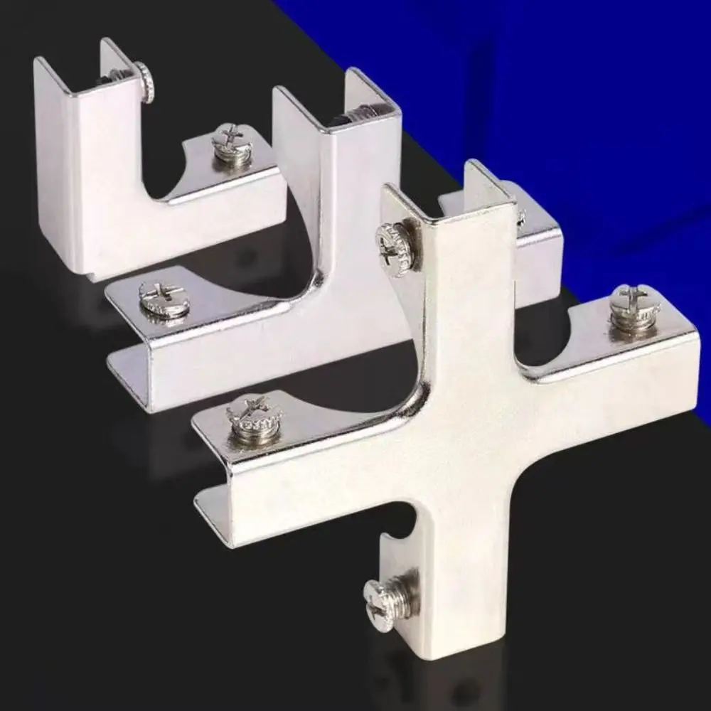 

2pcs Stainless Steel Glass Clamp Silver Resistant To Rust Ceramic Tile Fixing Clip T-shaped/L-shaped/Cross-shaped