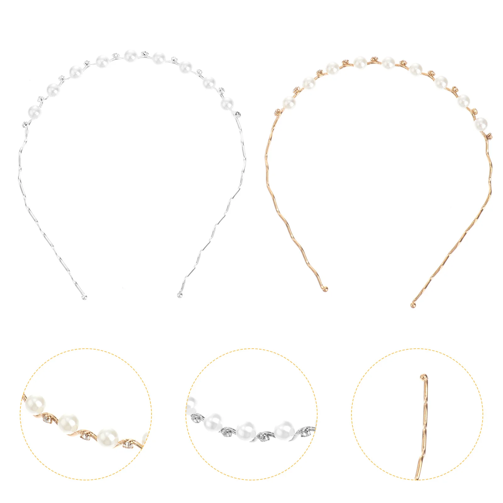 

2pcs Crystal Headband for Women Design Stylish Hair Band Wedding Prom Party Everyday Wear Elegant Gift Accessories