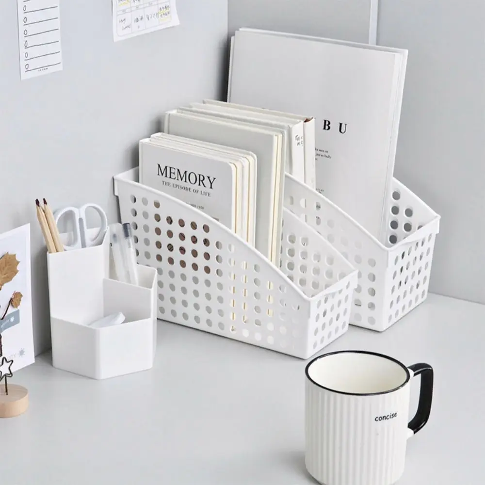 Sundries Storage Box A4 File Storage Box Desktop Organizer Minimalism File Organizer Box Paper Organizer White Document Holder