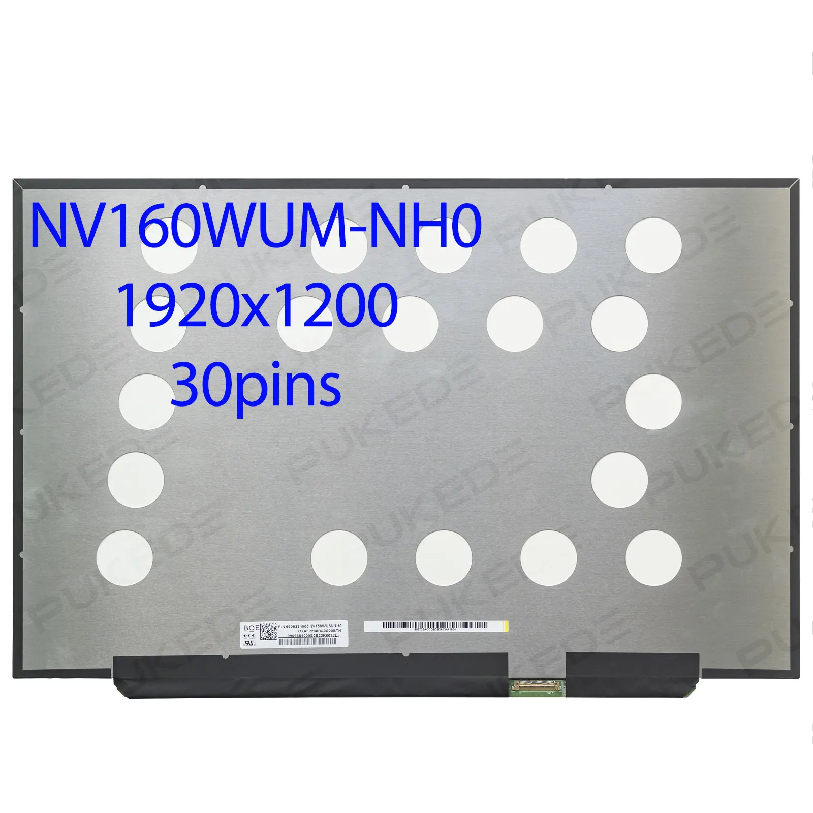 16.0'' Inch Laptop LCD Screen NV160WUM-NH0 for Matebook D16 2020 RLEF-16 IPS Display 98% sRGB WUXGA 1920x1200 30pins eDP