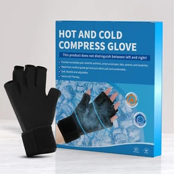 Hot&Cold Compress Glove Finger Ice Pack Adjustable Wrist Strap Hand  Ice Pack Reusable Gel Cold Pack for Tendinitis Hand Massage