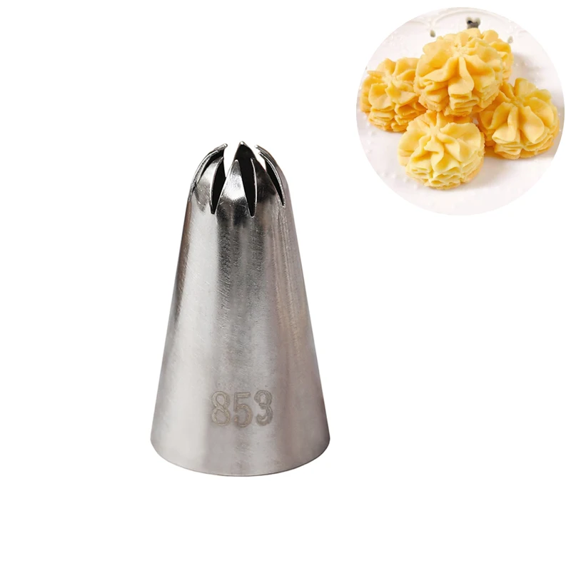 

#853 Cream Pastry Tip Stainless Steel DIY Cupcake Icing Piping Nozzles Cake Fondant Decorating Tools