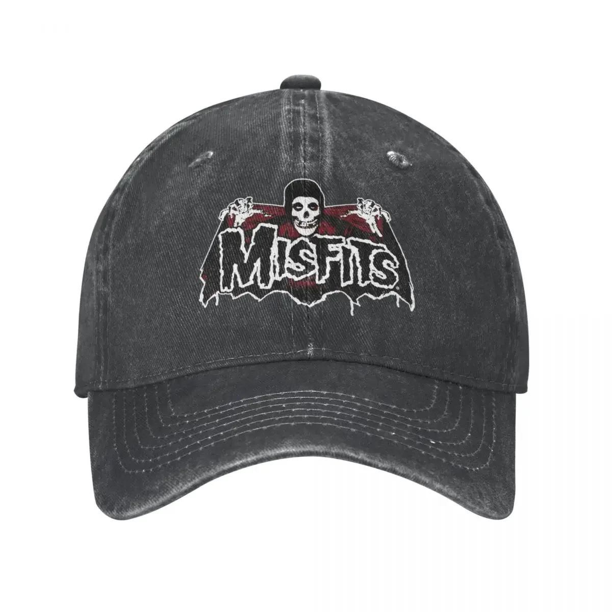 Bat Skull Misfits Unisex Style Baseball Caps Heavy Distressed Cotton Hats Cap Vintage Outdoor Summer Gift Snapback Hat