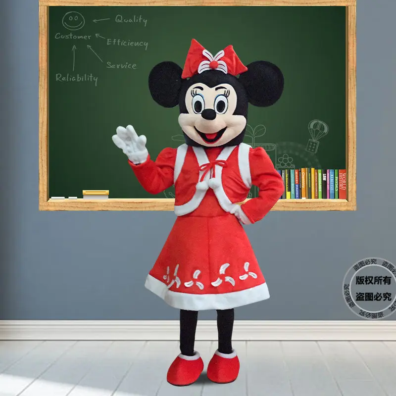 

Disney Mickey Minnie Mouse Mascot Costume Halloween Christmas Suits Adults Cartoon Character Outfit for Xmas Party Cosplay Event