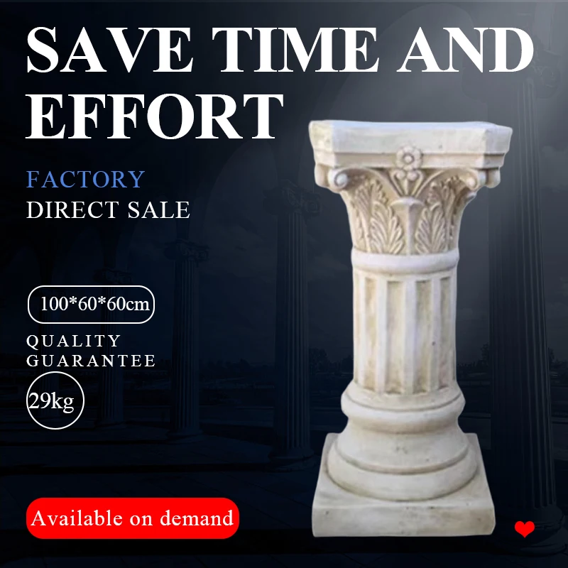 European-style Roman Column Mold Decoration, Flower Stand, Pot Base, Outdoor Garden, Courtyard