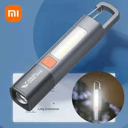 Xiaomi-linterna portátil para exteriores, luz potente de enfoque Variable con reflector, luces laterales, carga USB, LED, Camping