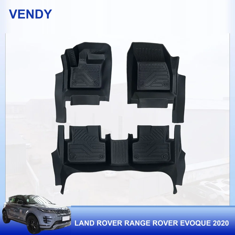 TPE Car Floor Mats Custom Fit for Land Rover Range Rover Evoque 2020 LHD Full Set All Weather Waterproof Easy to Clean