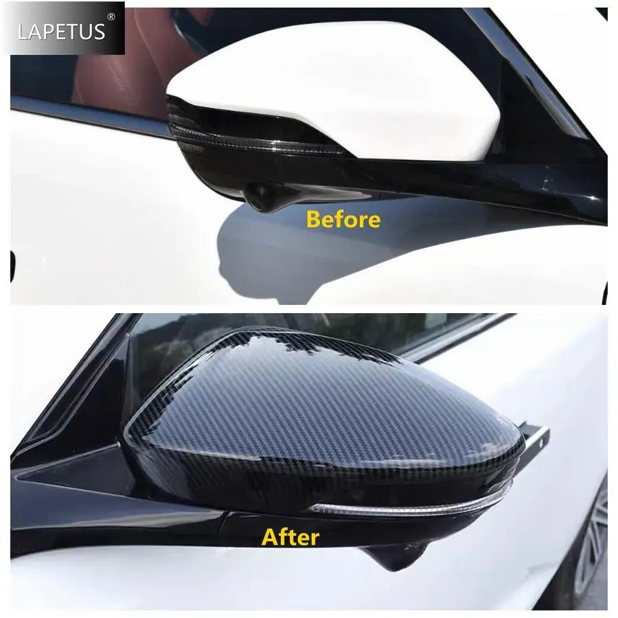 ABS Carbon Fiber Accessories Auto Side Door Rearview Mirror Decor Protector Shell Cover Trim For Changan UNI-K UNIK 2021 - 2024