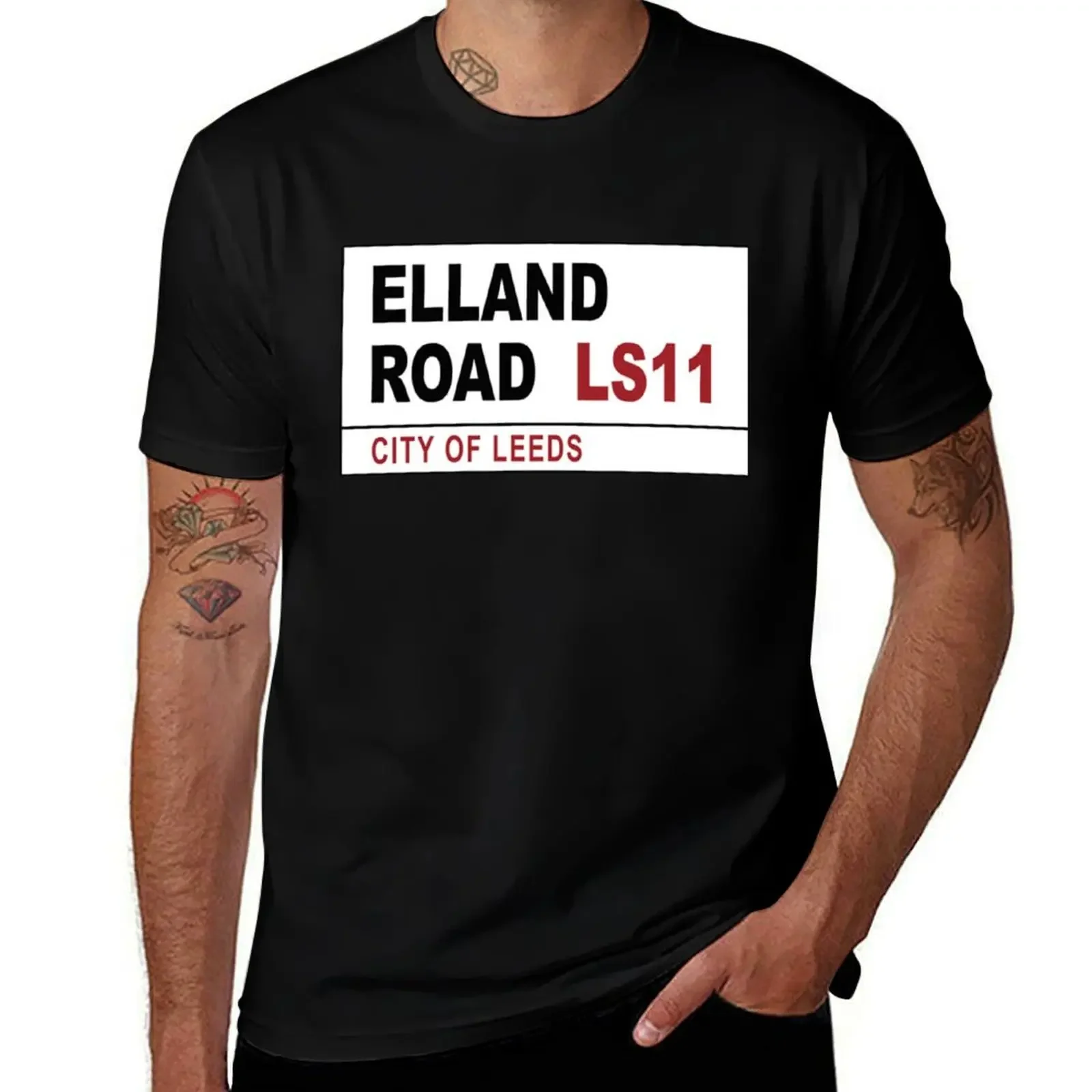 

Elland Road Street Sign T-Shirt cheap stuff tops quick-drying shirts graphic tees mens clothing