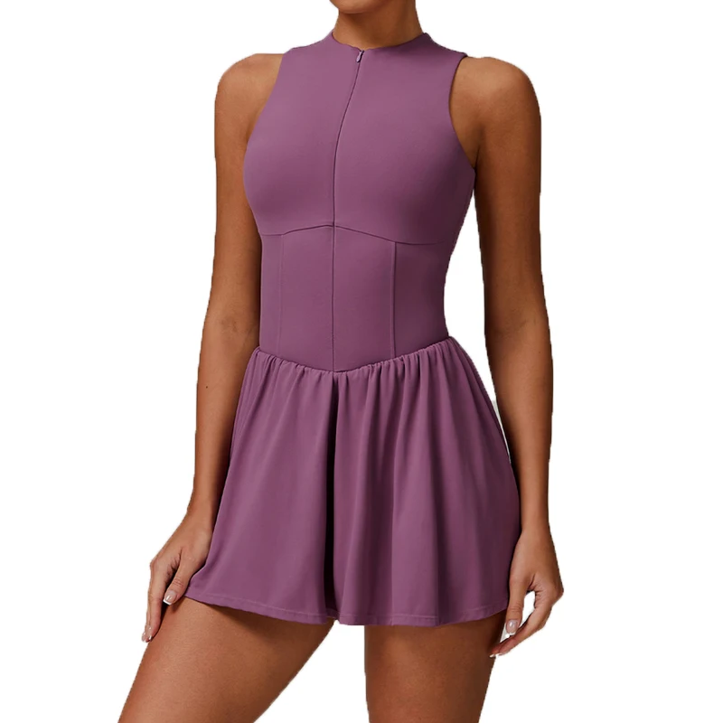 

Women Yoga Tennis Skirt Summer 2 In 1 Outdoor Running Skirt Breathable Quick Dry Sports Dress Female Workout Clothes Sportswear