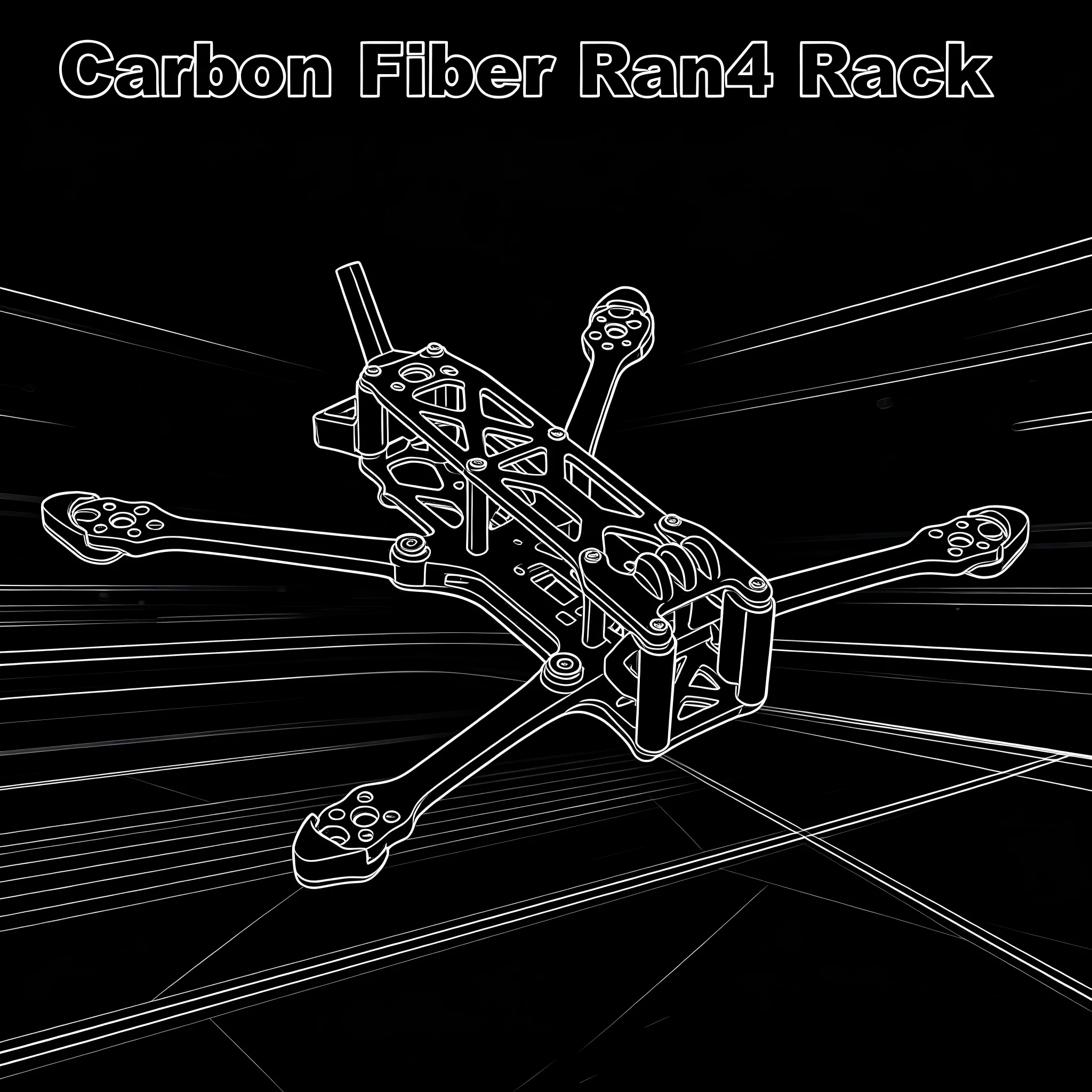 Image of B-CUBE Ran4 4-Zoll FPV Drohnen-Rahmenkit aus Kohlefaser, Racing-Drohne Quadcopter INAV Beatflight F722 F745 Ardupilot Flugsteuerung