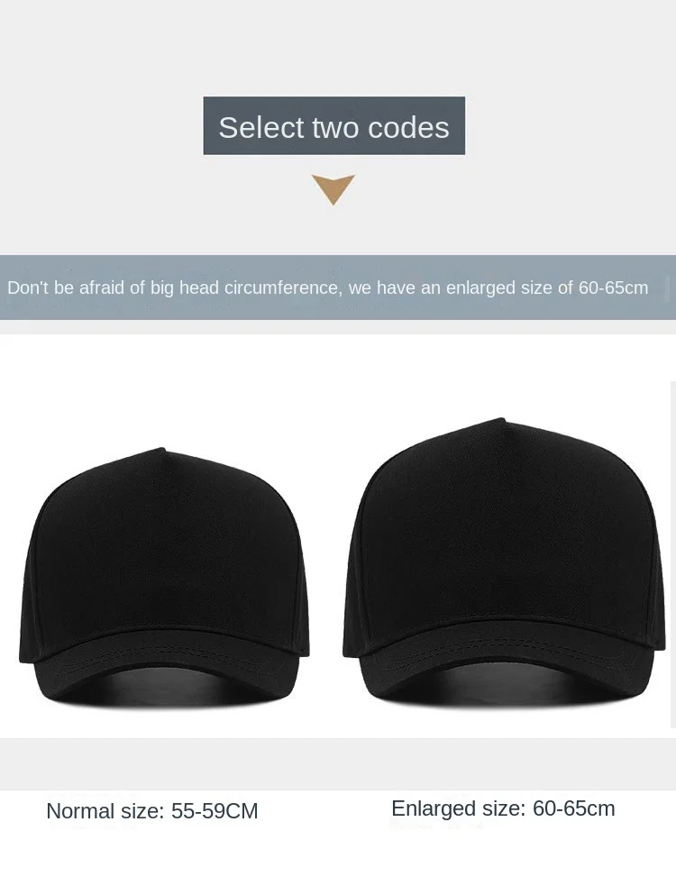 Übergroße XXL-Baseballkappen, verstellbare Papa-Hüte, kurze Rechnung für große Köpfe, 58–60 cm, 60–65 cm, extra große Golfmützen mit niedrigem Profil – Detail 5