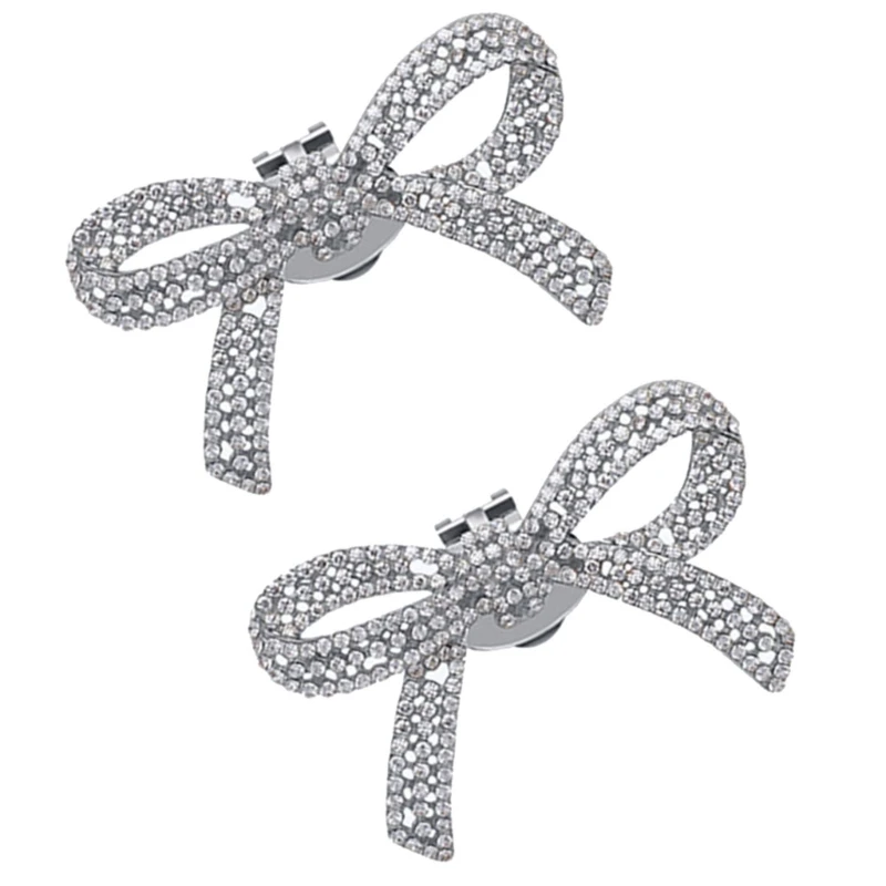 Versátil cristal bowknot sapato decoração elegante removível sapato clipe dropsale