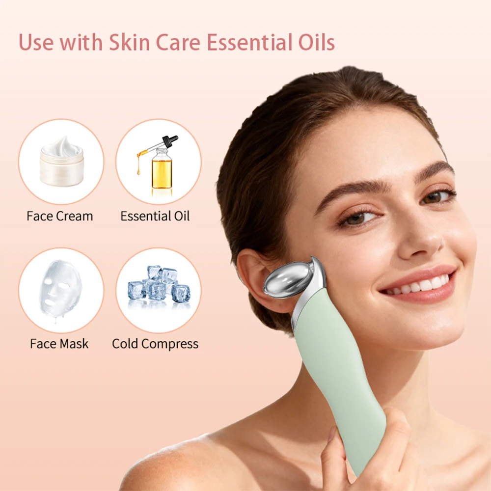 2 في 1 أداة إزالة الرؤوس السوداء مكشطة الوجه لتنظيف المسام وتنظيف البشرة وملعقة الوجه مع أداة العناية بالبشرة الدوارة بالثلج التبريد #3