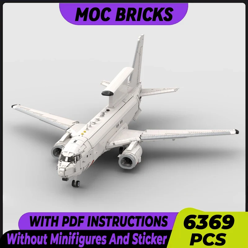 Military Aircraft Model Moc Building Bricks Boeing E-7 Wedgetail Technology Modular Blocks Gifts Christmas Toy DIY Sets Assembly