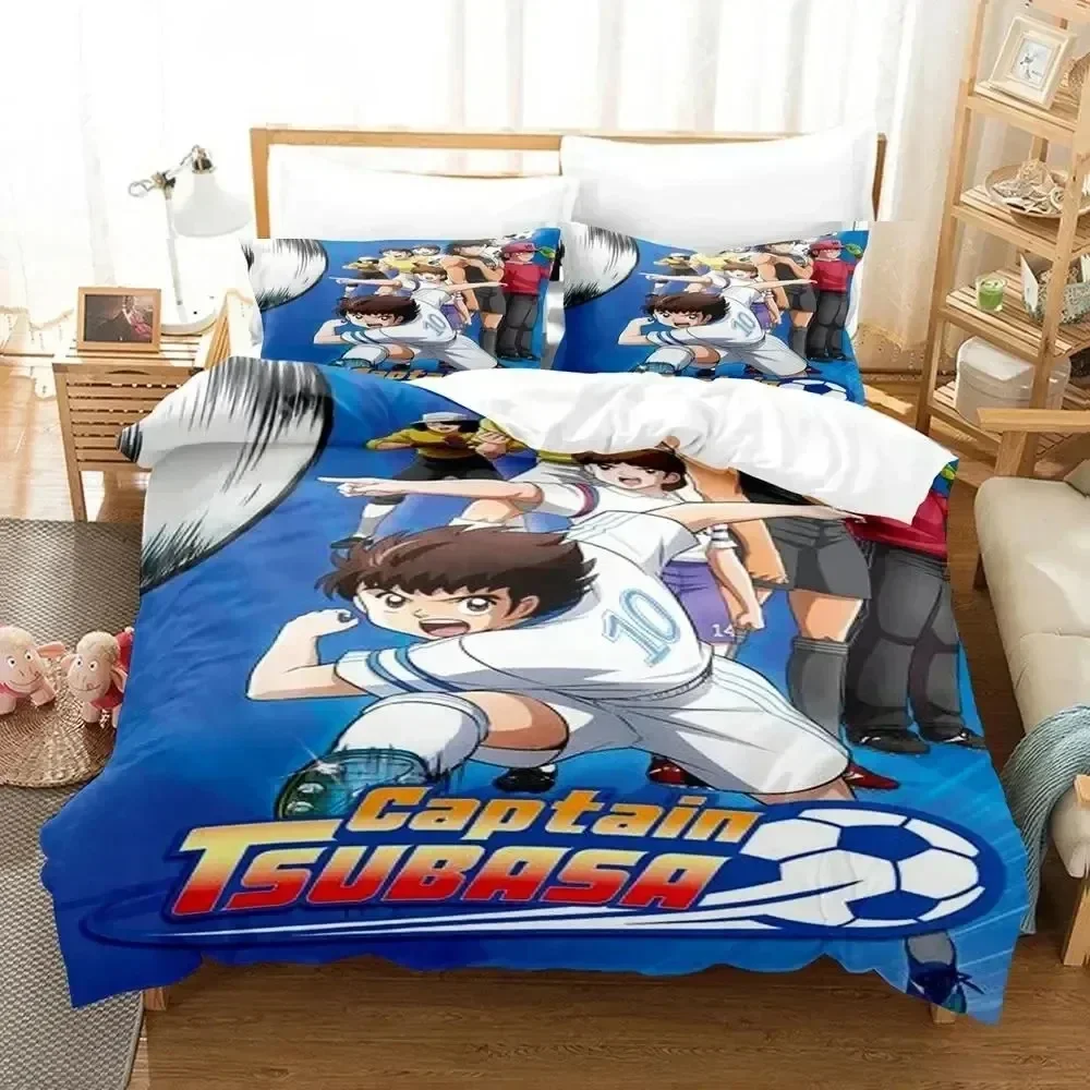 Anime Captain Tsubasa Bedding Set Boys Girls Twin Queen Size Duvet Cover Pillowcase Bed Kids Adult Fashion Home Textileextile