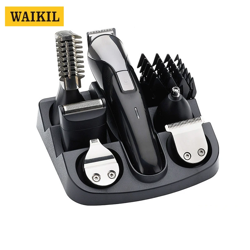 WAIKIL New Multi functional Electric Hair clipper USB Quick Charging Cordless Trimmer Professional Oil Head Carving Trimmer