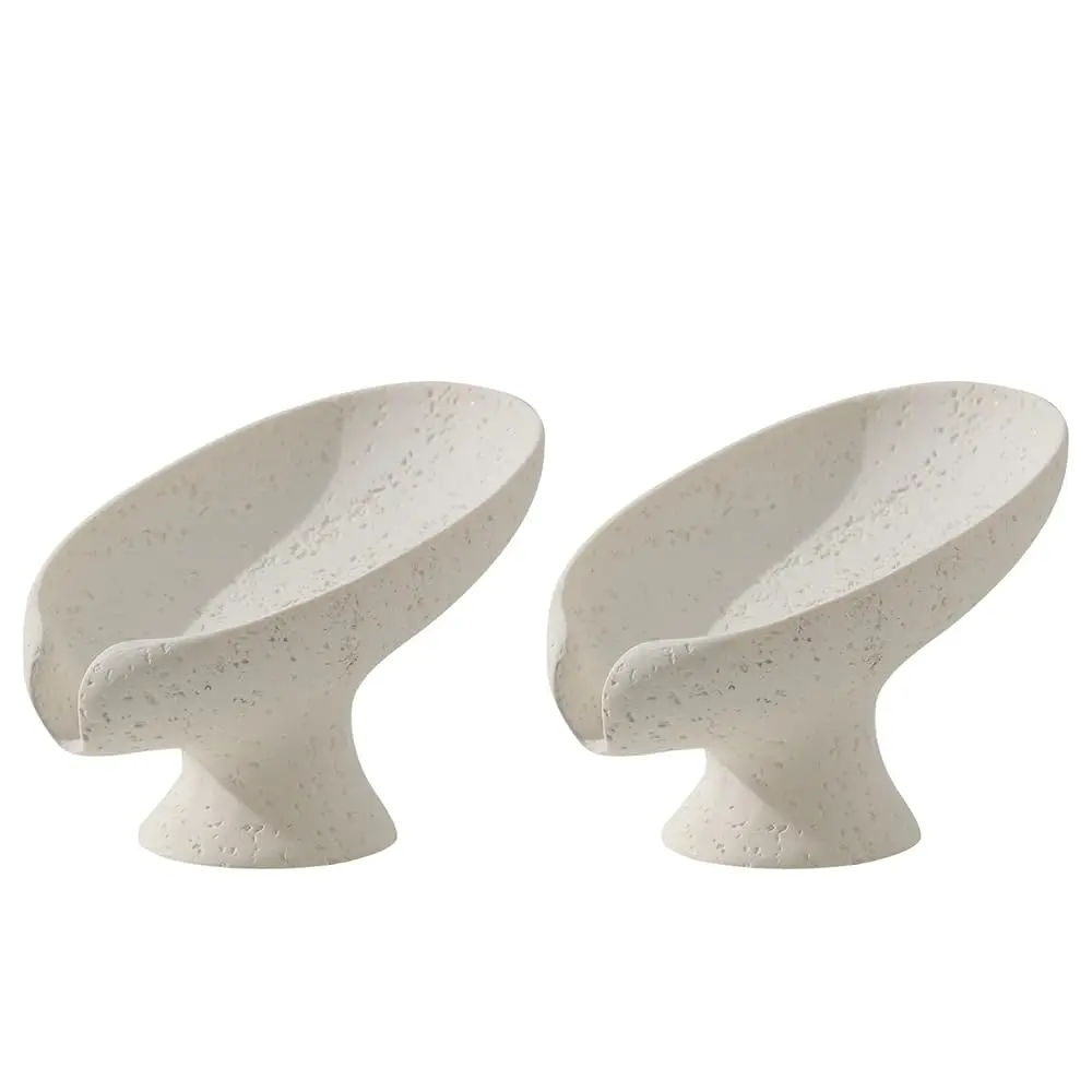 

Free Shipping-Soap Dish, 2 PCS Self Draining Bar Soap Holders, Leaf Shape Soap Saver for Shower Bathroom Sink Countertop Kitchen