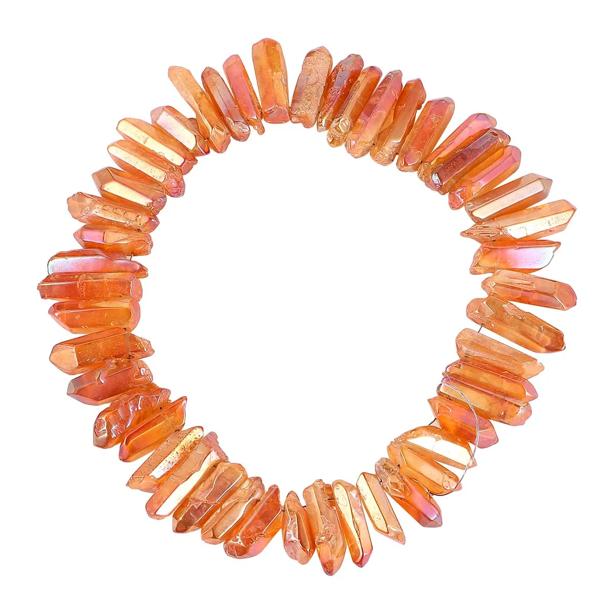 

Crystal Column String Earring Kit Orange Stone Bead Natural DIY Handmade Accessory Jewelry Material Headdress Supply Bracelet