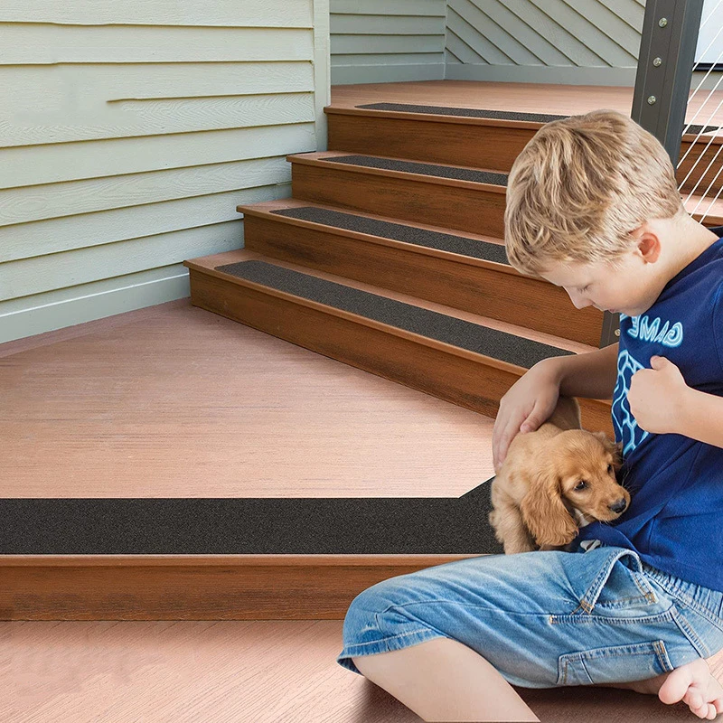 PVC frosted black staircase anti slip strip, waterproof and wear-resistant anti slip tape, step stair anti slip sticker