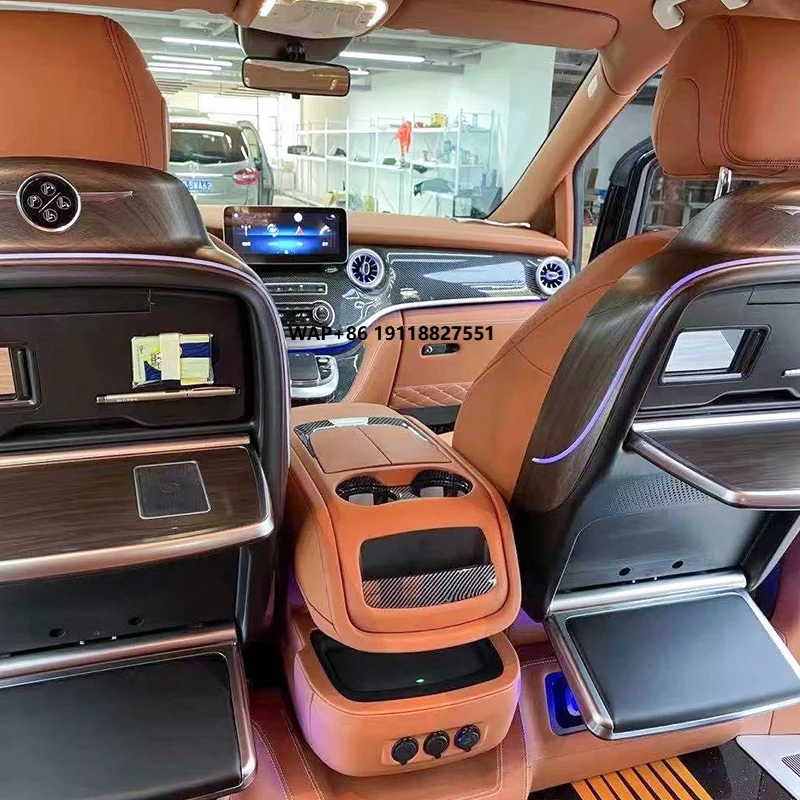 

High Quality Central Luxury Armrest Box for Car Interiors ABS Modified Leather Bag Built-In Refrigerator Versatile Storage