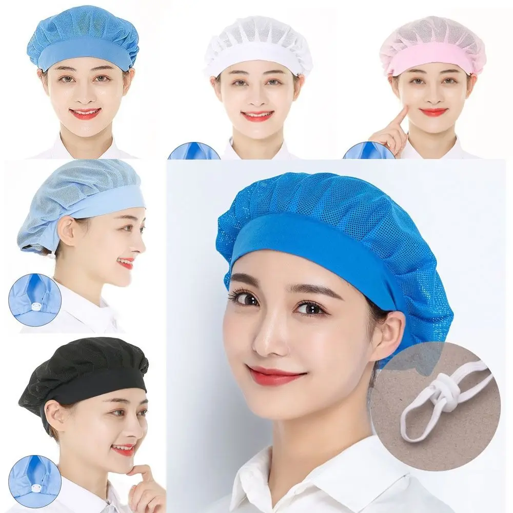 Cook Accessories Hair Nets Work Hat Mesh Work Wear Chef Hat Breathable Smoke-proof Dust Cooking Hygienic Cap Hotel Restaurants