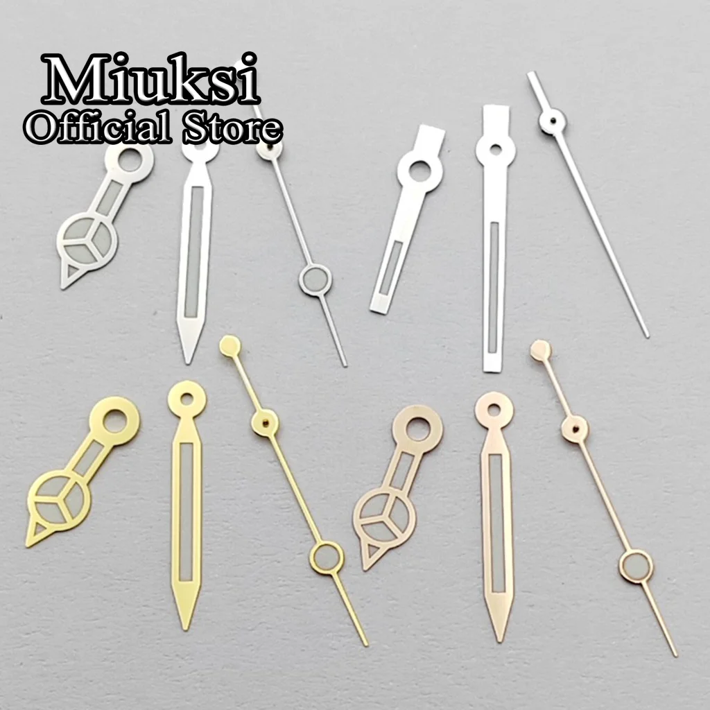 Miuksi VH31 Uhrzeiger Roségold/Silber/Gold passend für VH31 Uhrwerk grün leuchtendes Zubehörteil – Detail 1