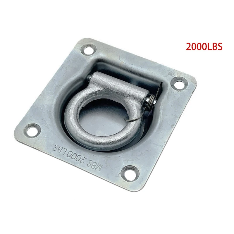 Trailer Tie Down Anchors Automatic Reset Flush Mount Cargo Anchor for Secure Towing Recessed Pull for Trailers and Boats