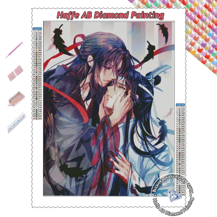 Grandmaster of Demonic Cultivation Diamond Painting AB Drills Anime Mo Dao Zu Shi Cross Stitch Wei Wuxian Photo Home Decor