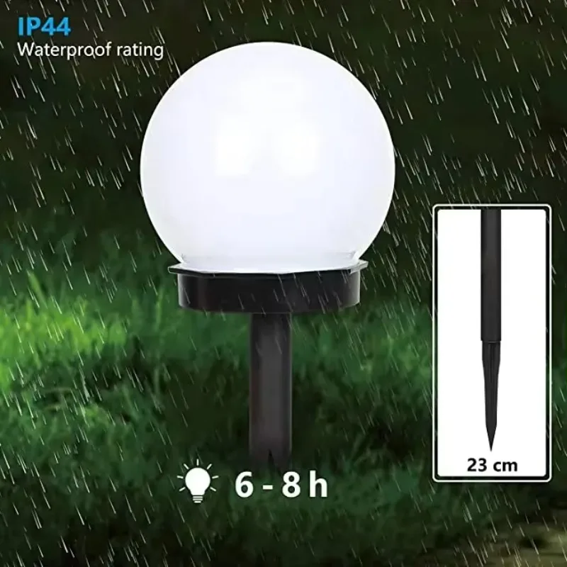 

Solar grass lamp, circular ball, white LED lawn lamp outdoor solar grass lamp for courtyard garden and park