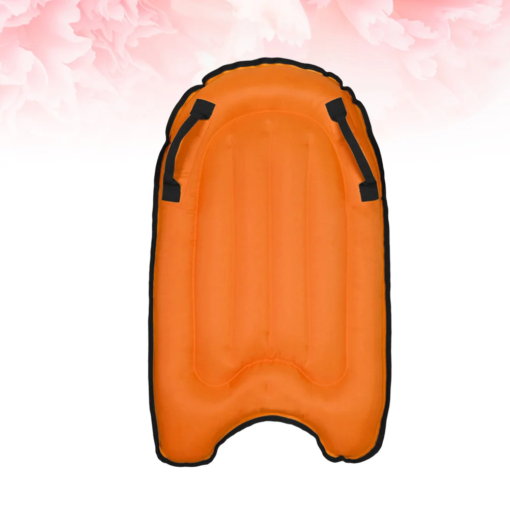 Orangefarbene aufblasbare schwimmende Liege aus strapazierfähigem, verdicktem PVC für Pool, Strand, Lounge-Partys, Spaß für Kinder und Erwachsene