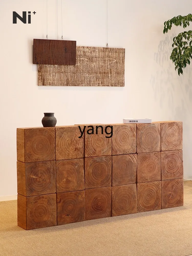 LMM hotel front desk wooden pier checkout page clothing store table solid wood