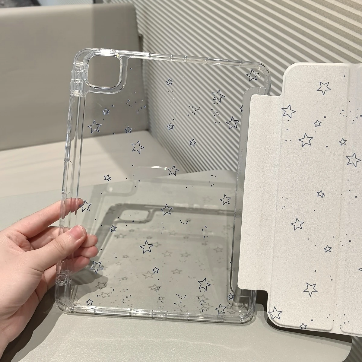 Star Design For iPad 10th/11th A16 For iPad Pro 13 11 M5 M4 M3 12.9 Air 11 13 M2 M3 Air4 5 Pro 11 Tablet Protective Foldable Cas