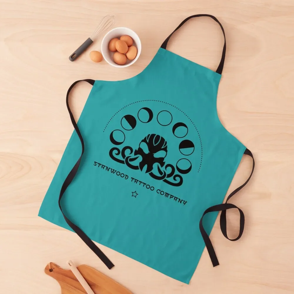 

Moon Phases Logo Apron Kitchen Household Items home women Kitchen For Men japanese style Apron