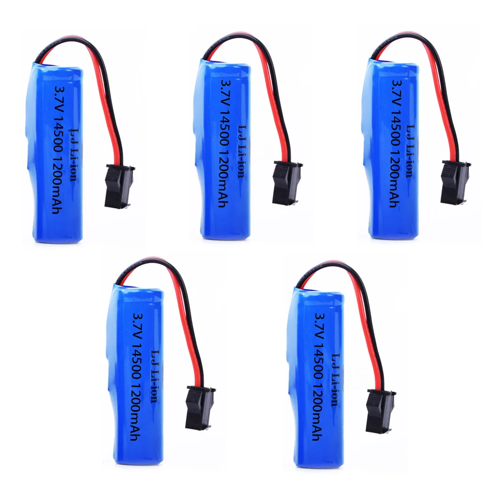 Batteria 3.7V 1200mah 14500 e caricabatterie per C2 D828 RC Stunt Dump Car Toy Accessorio Batteria agli ioni di litio 3.7V 14500 con spina SM-2P