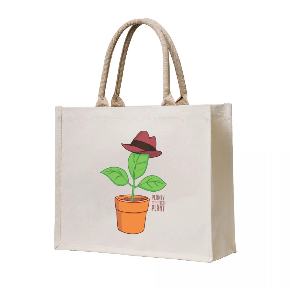 

Planty the Potted Plant Tote Bag custom fabric bag Big bag Canvas woman shopping