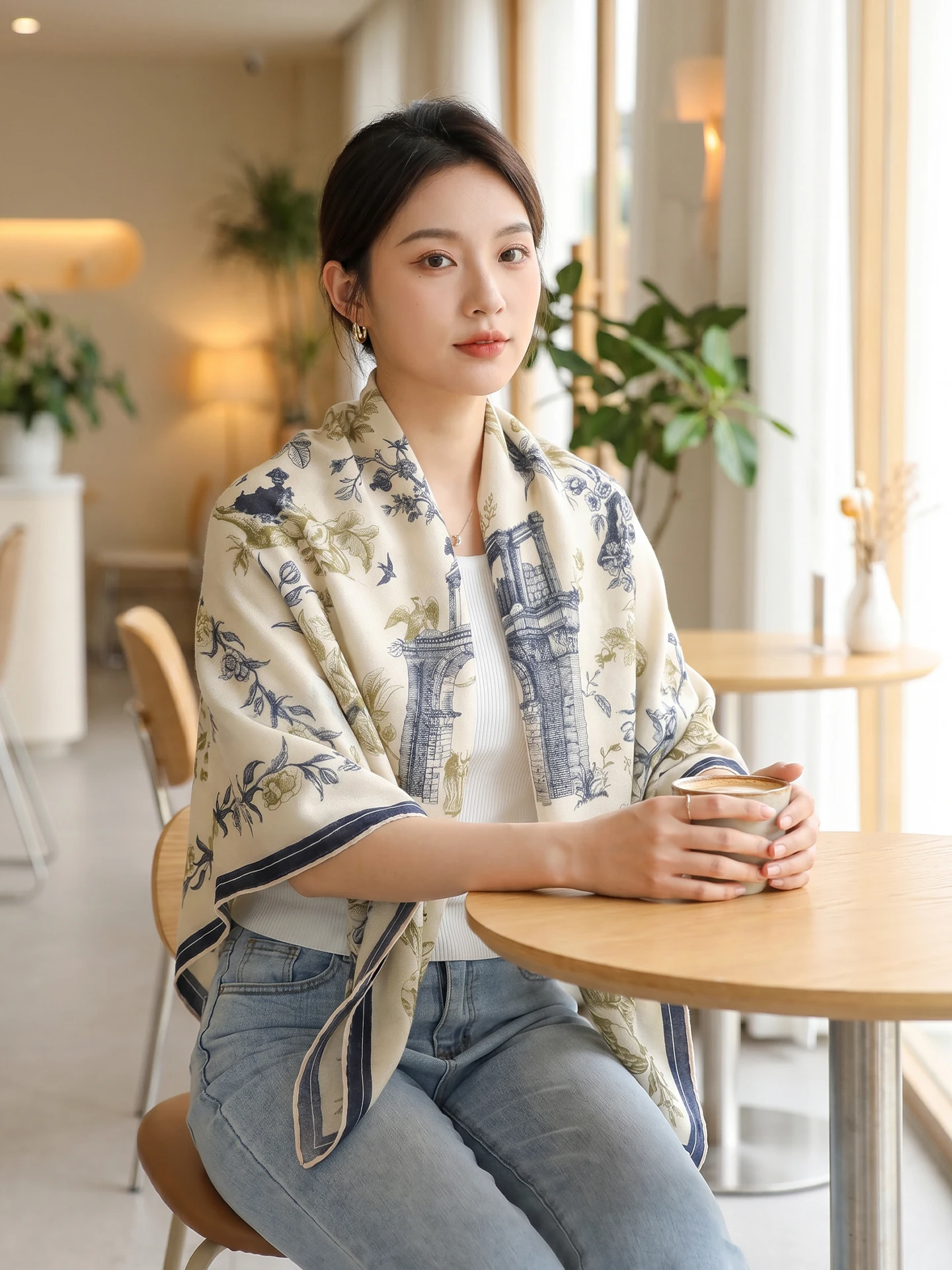Echarpe-haut-de-gamme-en-pure-laine-nouvelle-collection-2026-style-vintage-ideale-pour-l'ete-et-les-pieces-climatisees-chale-d'epaule-confortable-et-doux-a-motif-geometrique
