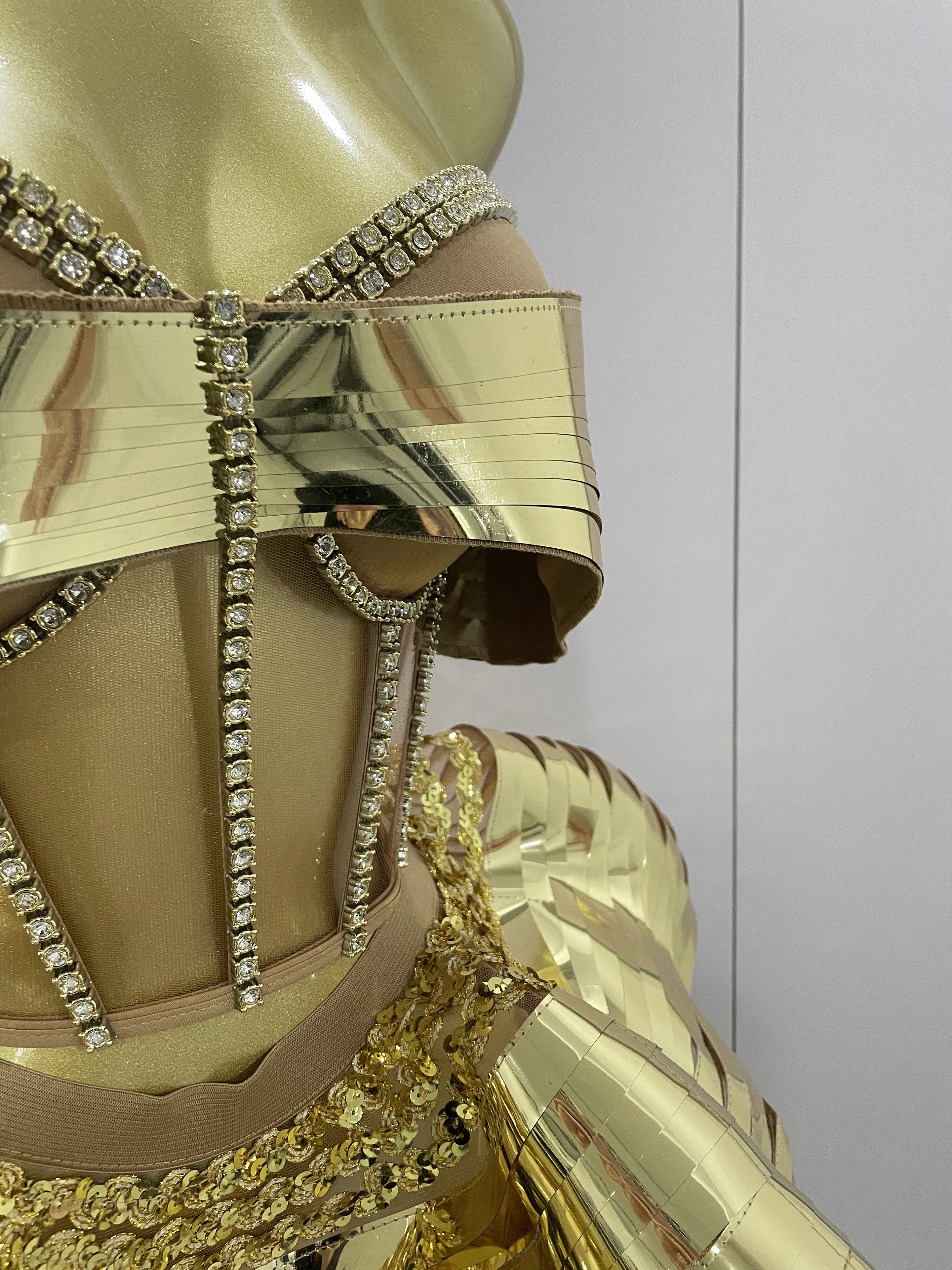 2025 Women Silver Sequins Rhinestone Sexy Backless Two Piece Set Birthday Party Club Fancy Outfit Stage Performance Costume