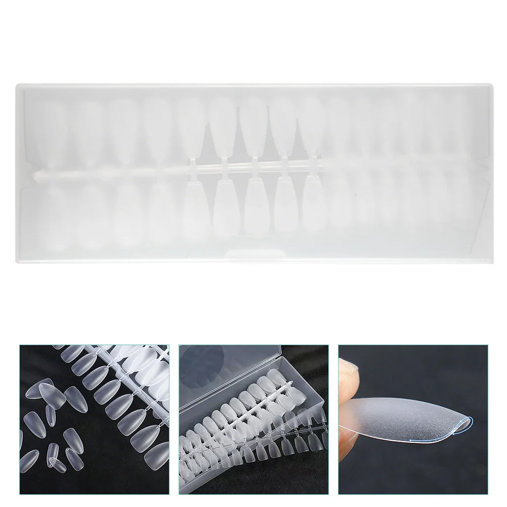 

300Pcs Frosted Ultra Thin Full Cover Fake Nail Tips False Nails for DIY Nail Art Date Party Wedding Fake Nails
