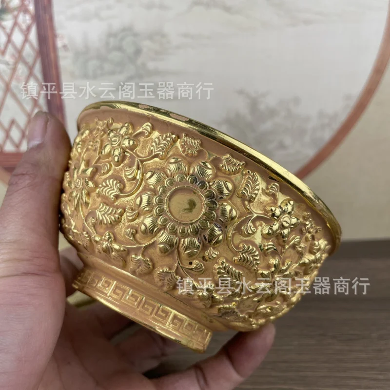 

Live Supply Gilding Relief Boy Meets Girl Bowl Domestic Ornaments Baifu Bowl Home Crafts Ornaments