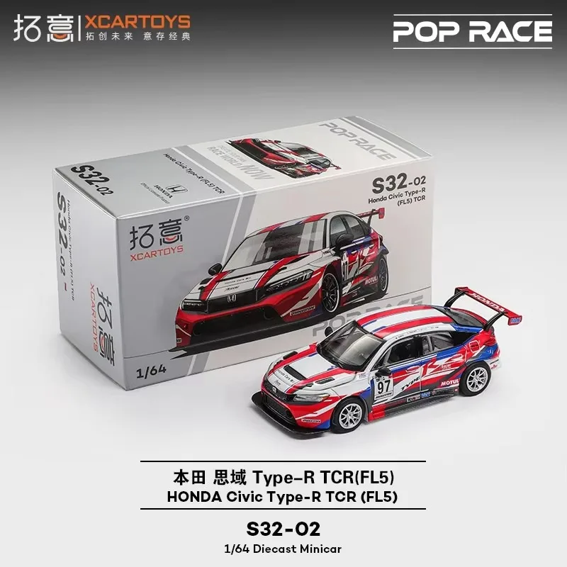 POP RACE 1:64 Civic Type-R TCR (FL5) Pandem S13GT-R R32 R33 SINGER 964 Targa SHELBY GT500 PANDEM S2OOO  Alloy Car Model
