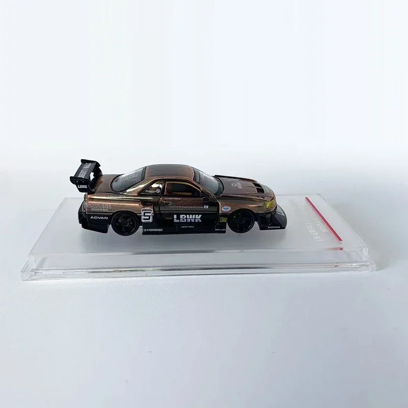 LBWK-Super Silhouette Sport Veículo com Roda Substituível, Carro Modelo de Liga, Skyline V5, ER34, CM 1:64