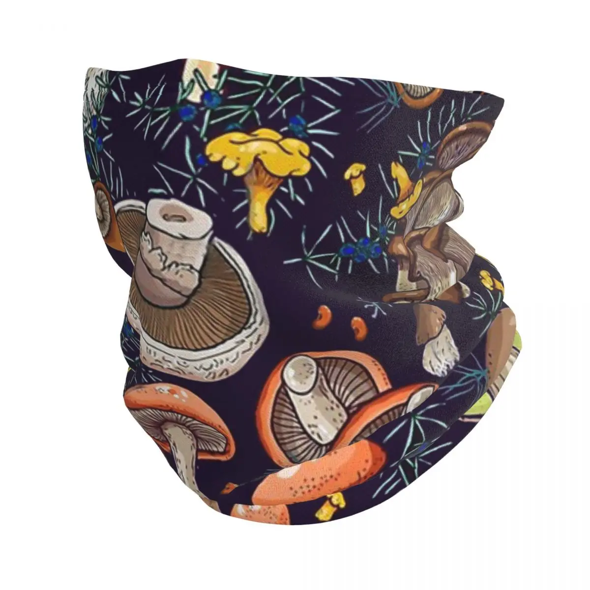 Mushroom Dark Dream Forest Bandana Neckerchief for Hiking Women Men Wrap Scarf Neck Headband Warmer