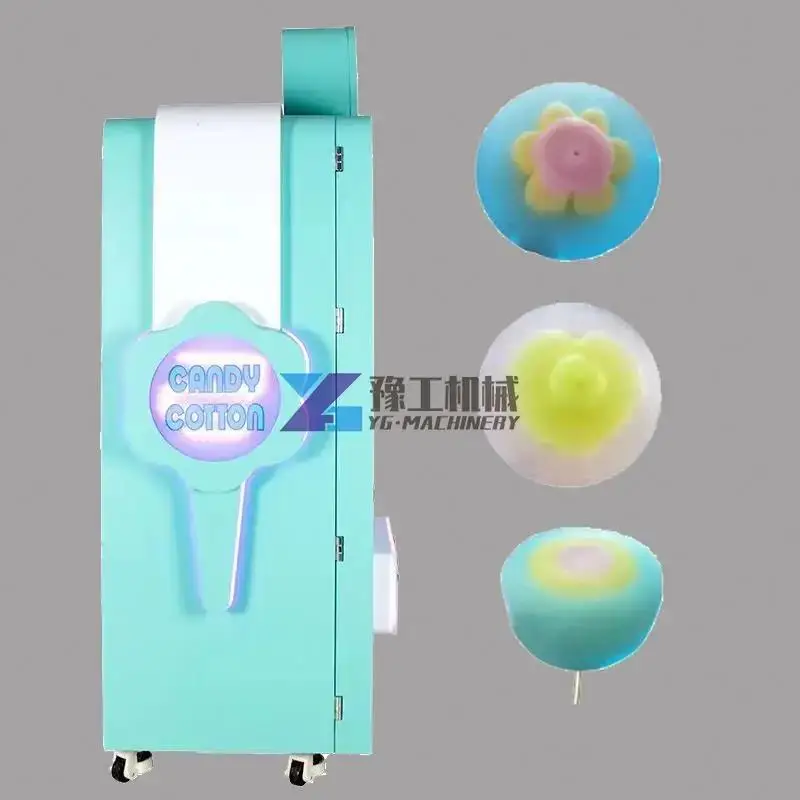 Commercial Electric Automatic Cotton Candy Machine Cotton Candy Automatic Food Vending Making Machine Large Maker