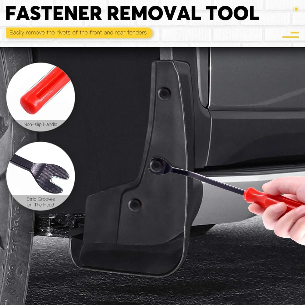 Set di Rivettatrice Manuale ABRB Compatibile con 42 Pezzi, Pistola per Rivetti in Plastica, 40 Rivetti Ciechi in Nylon di 4 Misure e 1 Utensile per Rimozione Fissaggi