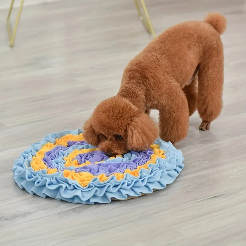 Hunde-Schnüffelmatte zur Reduzierung von Langeweile & Angst, Langsames Fressen & Geruchstraining, Gehirnstimulierendes Hundespielzeug, Kleines Hundebett