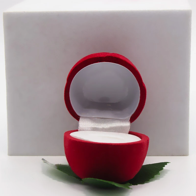 1pc Simulated Rose Ring Box – Rose Bouquet Engagement Ring Presentation Box - view 5