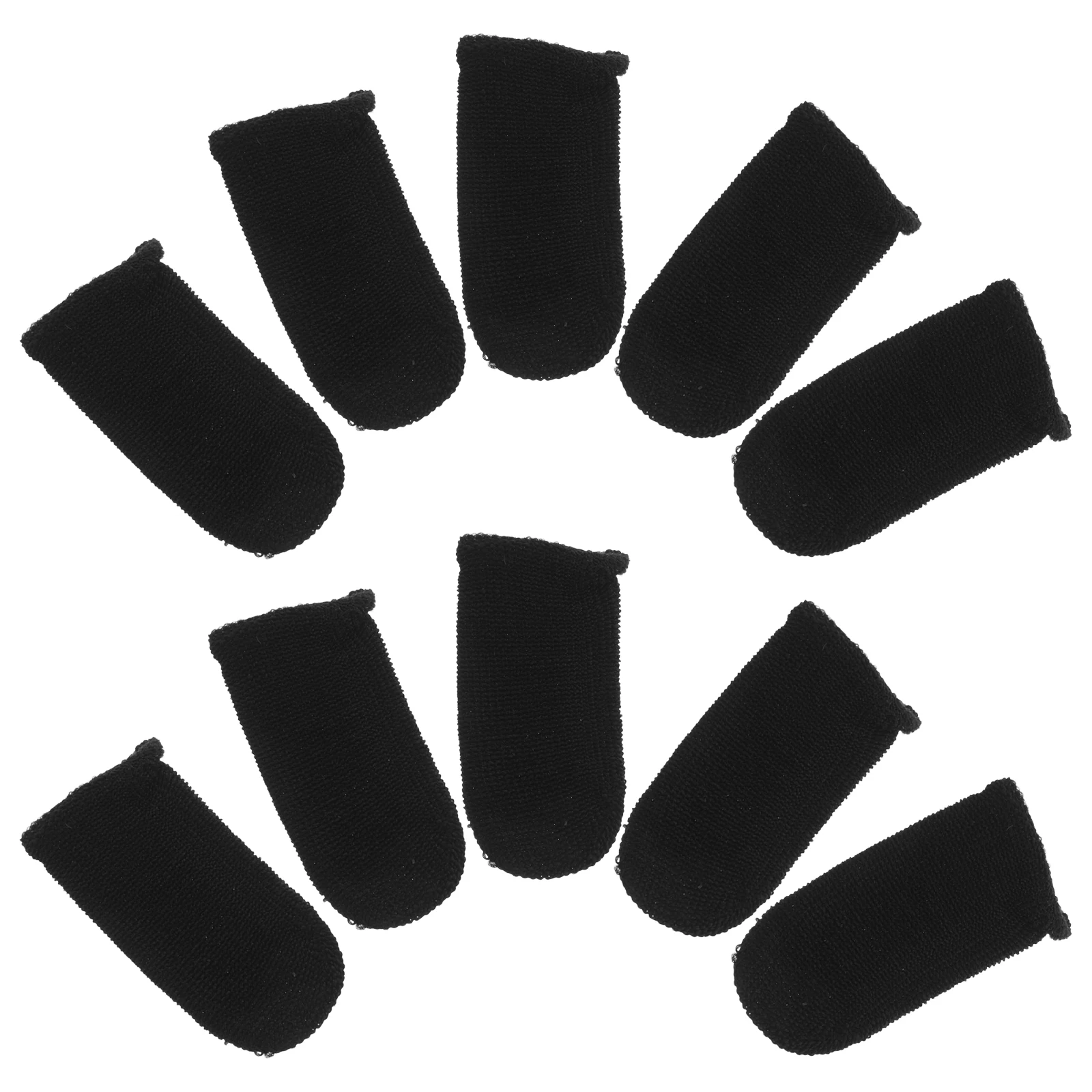 

10pcs Finger Sleeves Gaming Touchscreen Antisweat Breathable Fiber Thumb Protectors Phone Controller Fit