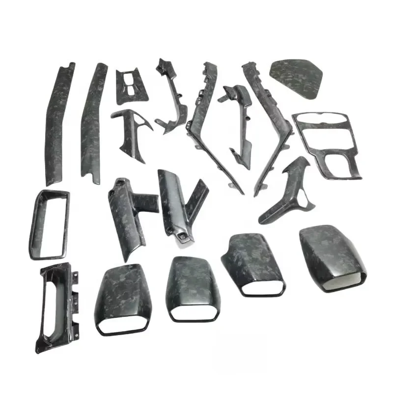 OEM Style Forged Dry Carbon Fiber Interior Door Handle square Disk Center Console Panel for Lamborghini LP580 LP610 EVO